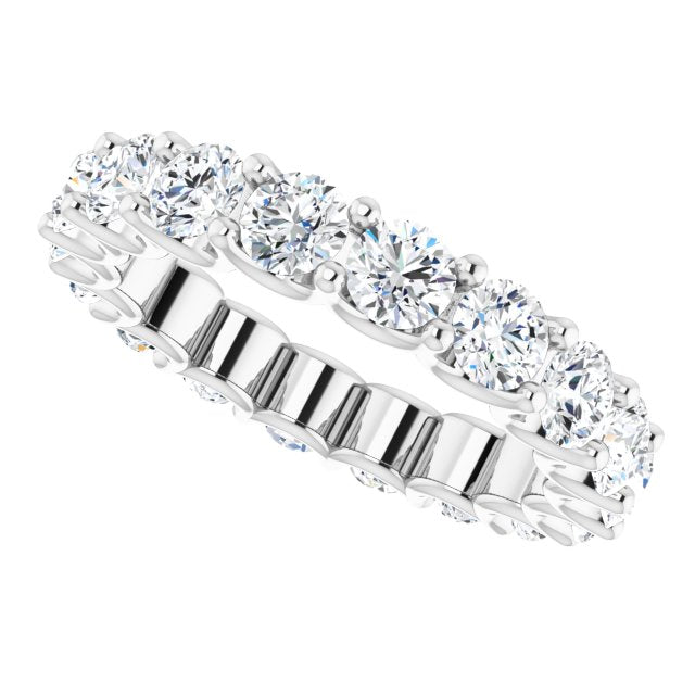 3.78 ct. Round Diamond Eternity Band U Setting-VIRABYANI